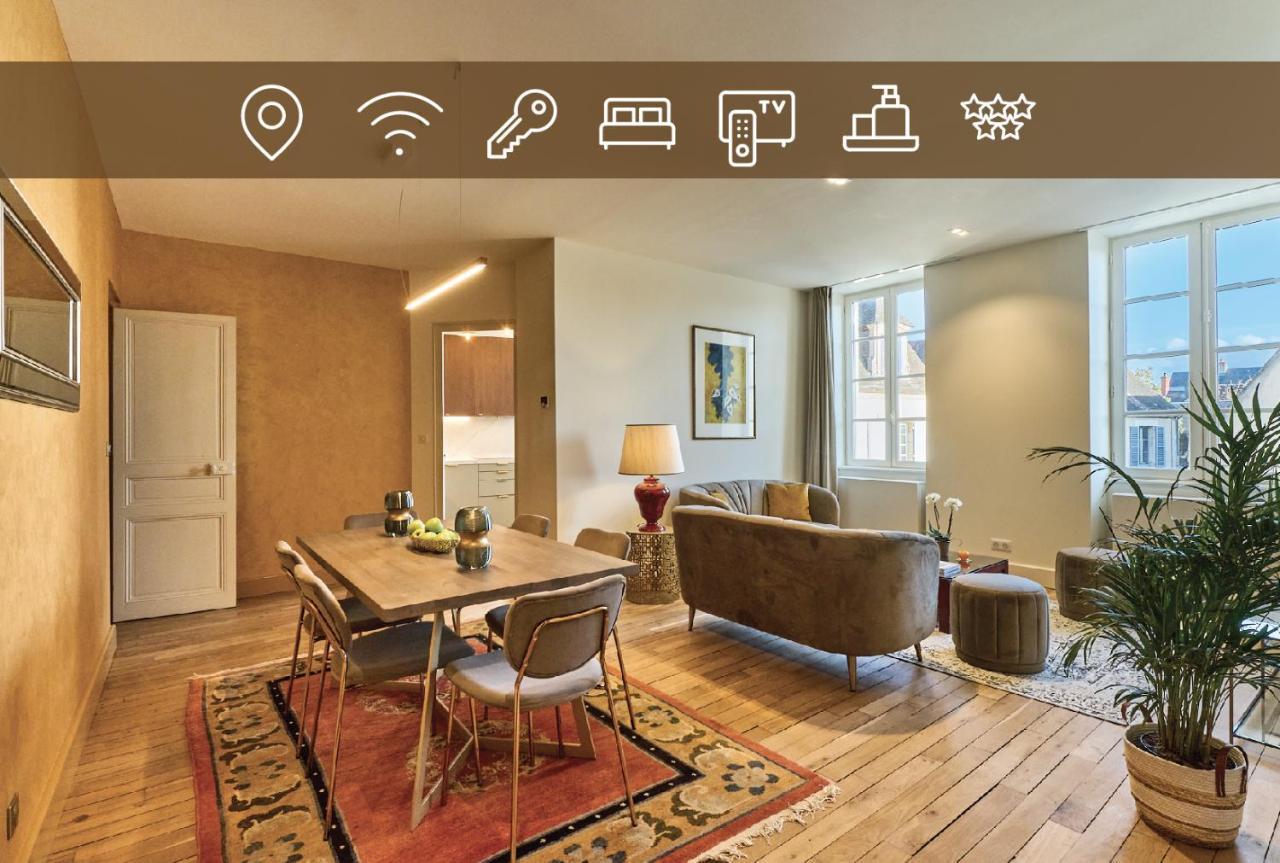 Appartement Montagnon - Les Suites Du Palais - Classe 4 Etoiles, Parking Prive, Vue Cathedrale, 3 Chambres, Primo C0Nciergerie Nevers Dış mekan fotoğraf